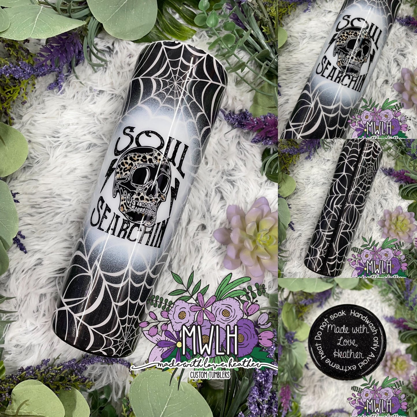 RTS - 30 oz Skinny Spiderweb Soul Searchin' Tumbler