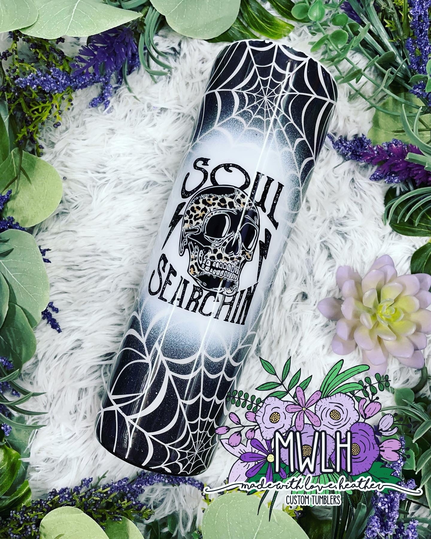 RTS - 30 oz Skinny Spiderweb Soul Searchin' Tumbler