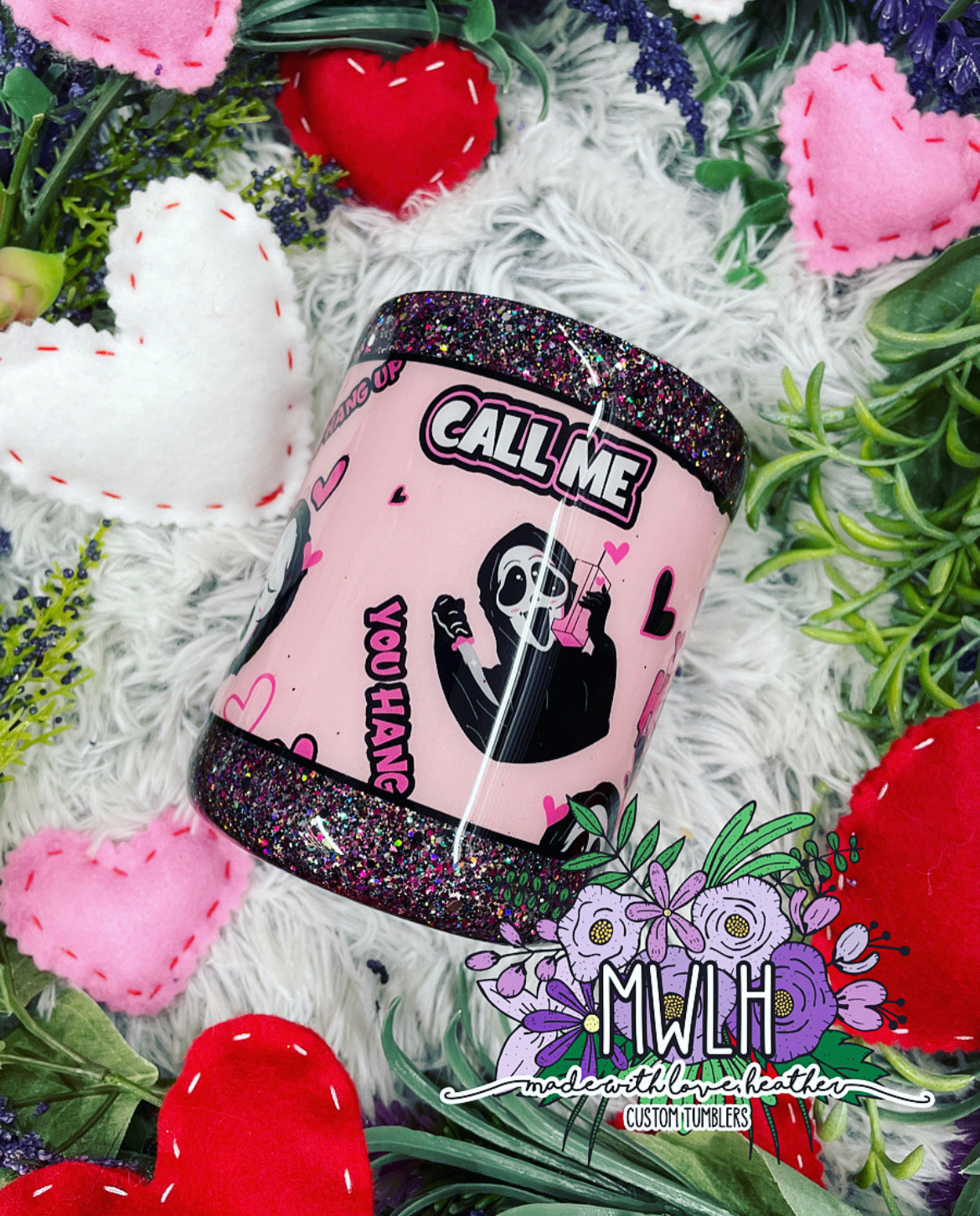 VDAY RTS - 10 oz 'No You Hang Up' Scream Stubby Tumbler