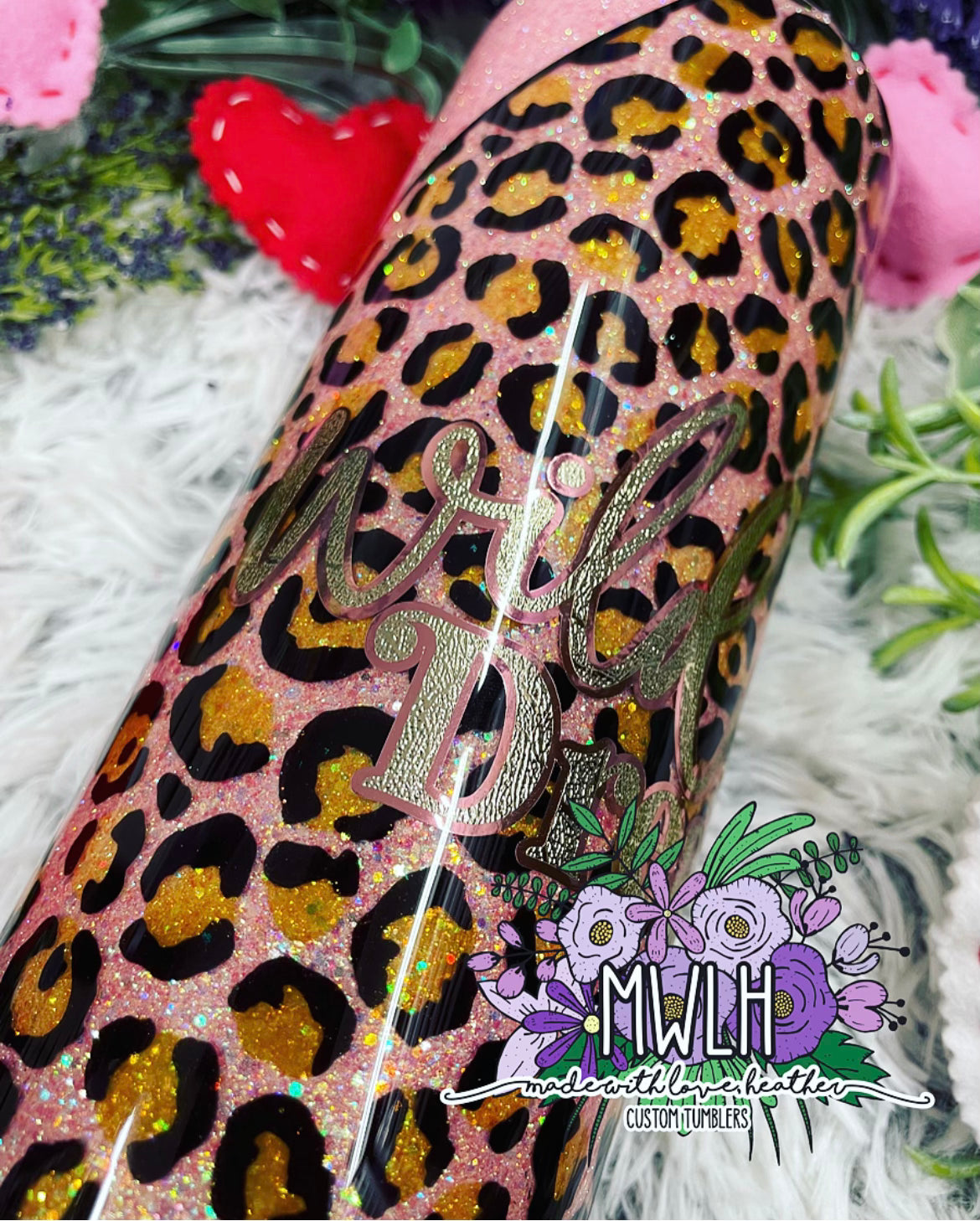 VDAY RTS - 30 oz 'Wild Dreamer' Leopard Skinny Tumbler