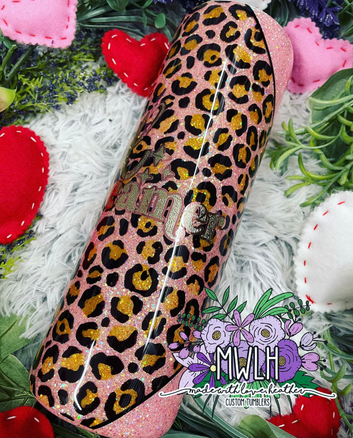 VDAY RTS - 30 oz 'Wild Dreamer' Leopard Skinny Tumbler