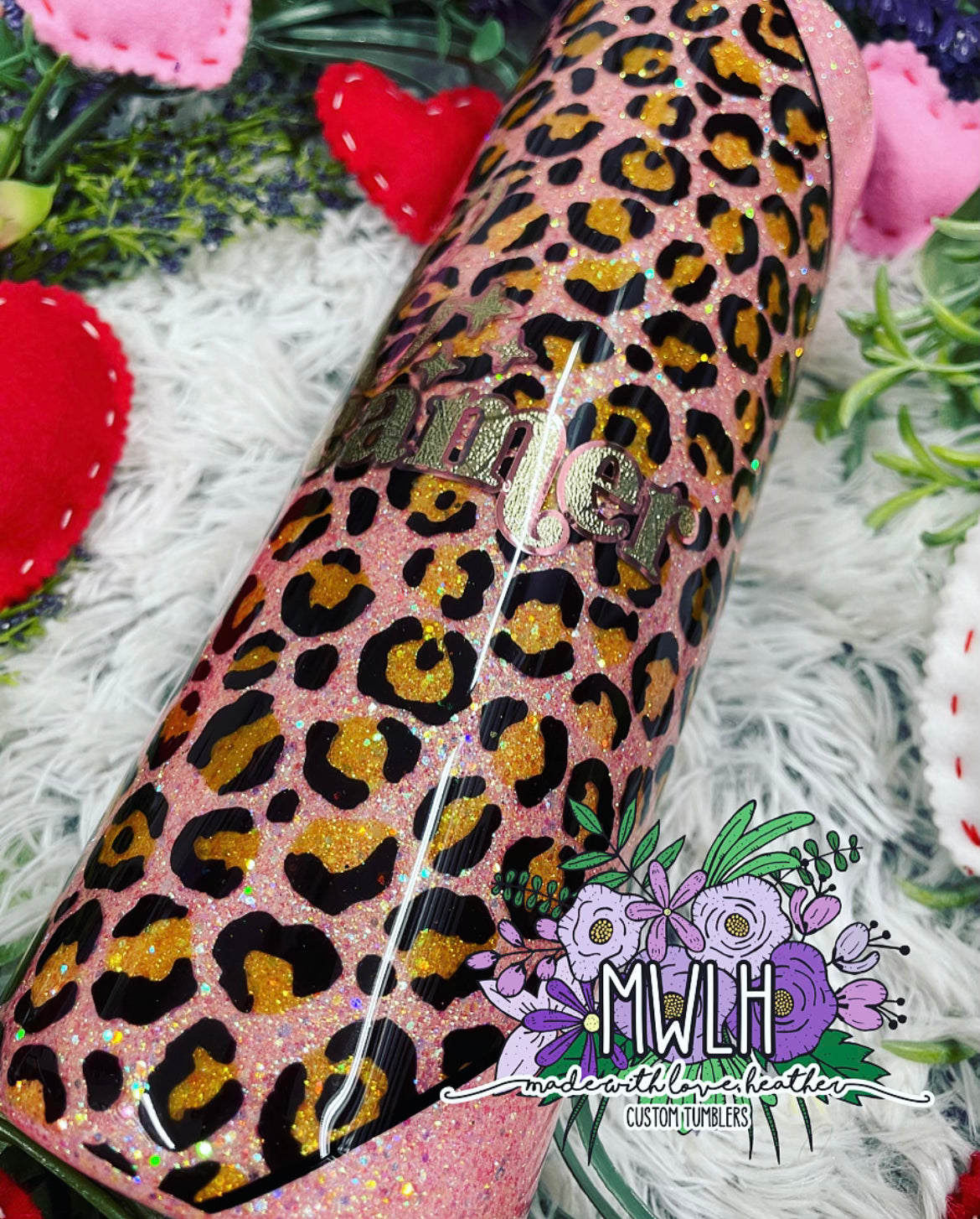 VDAY RTS - 30 oz 'Wild Dreamer' Leopard Skinny Tumbler