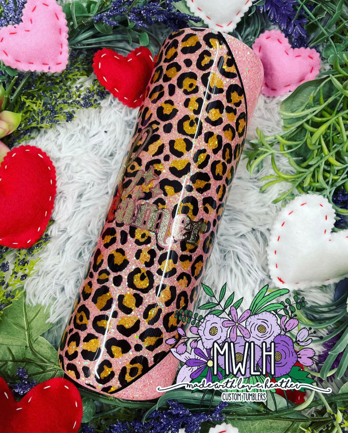 VDAY RTS - 30 oz 'Wild Dreamer' Leopard Skinny Tumbler