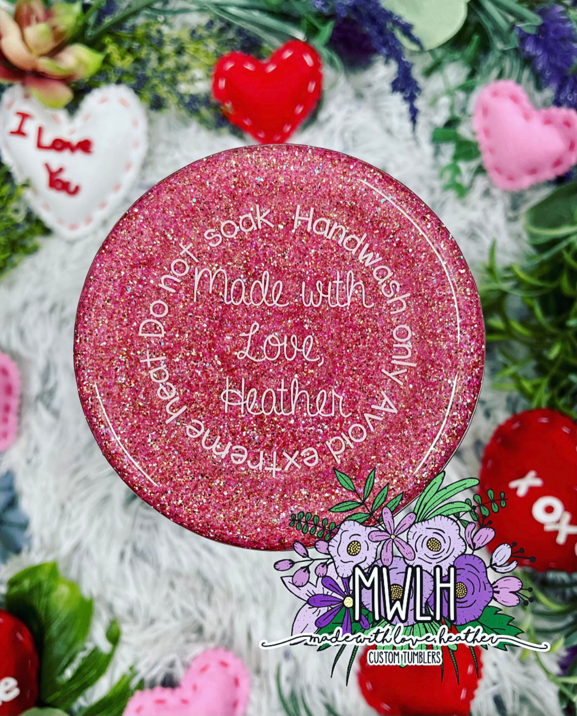 VDAY RTS - 22 oz 'Self Love Club' Floral Fatty Tumbler