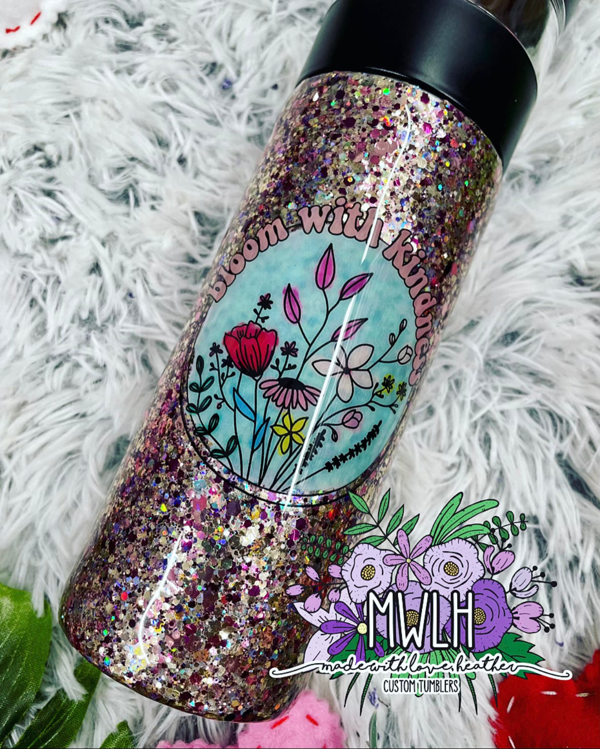 VDAY RTS - 12 oz 'Bloom with Kindness' Infuser Tumbler