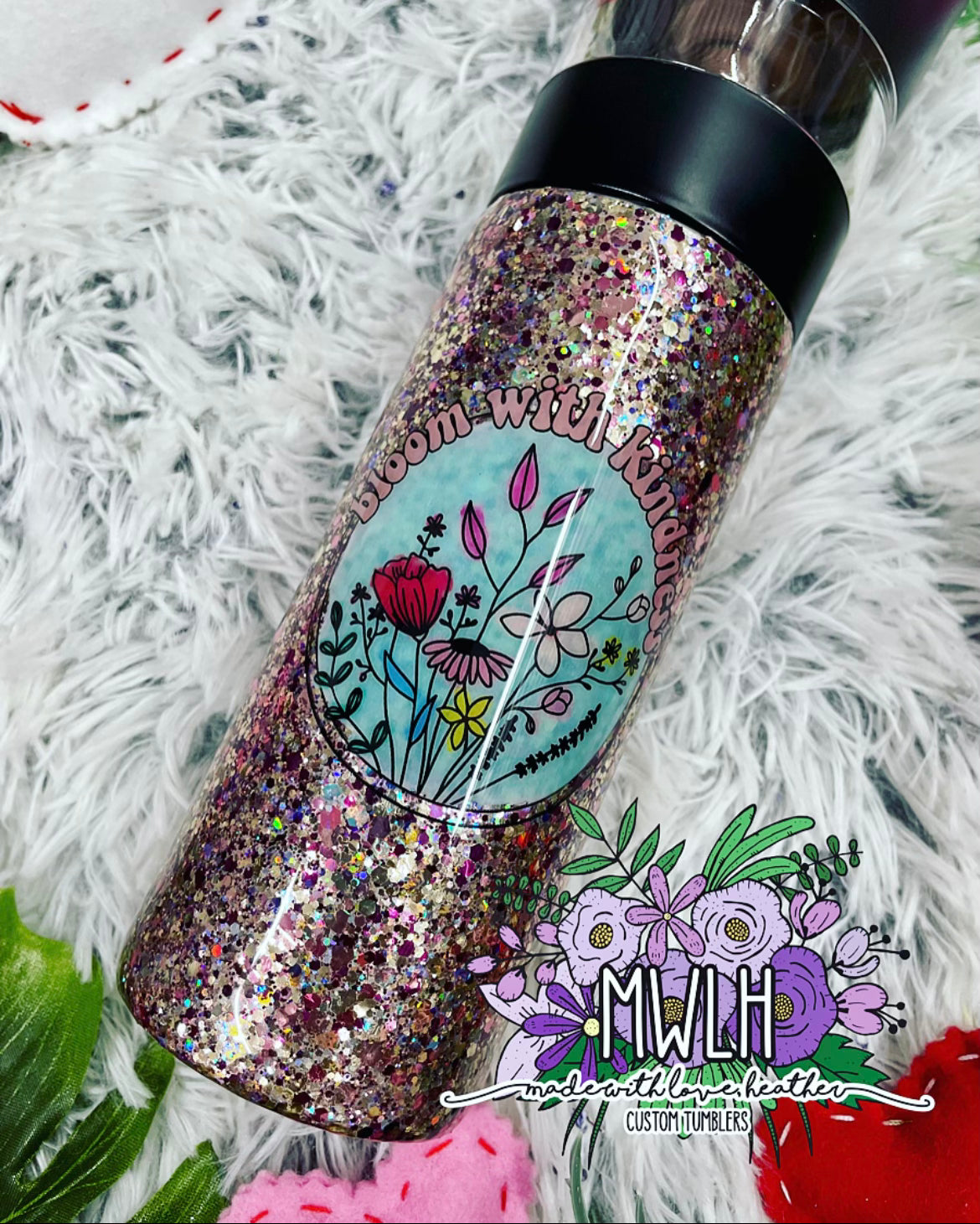 VDAY RTS - 12 oz 'Bloom with Kindness' Infuser Tumbler