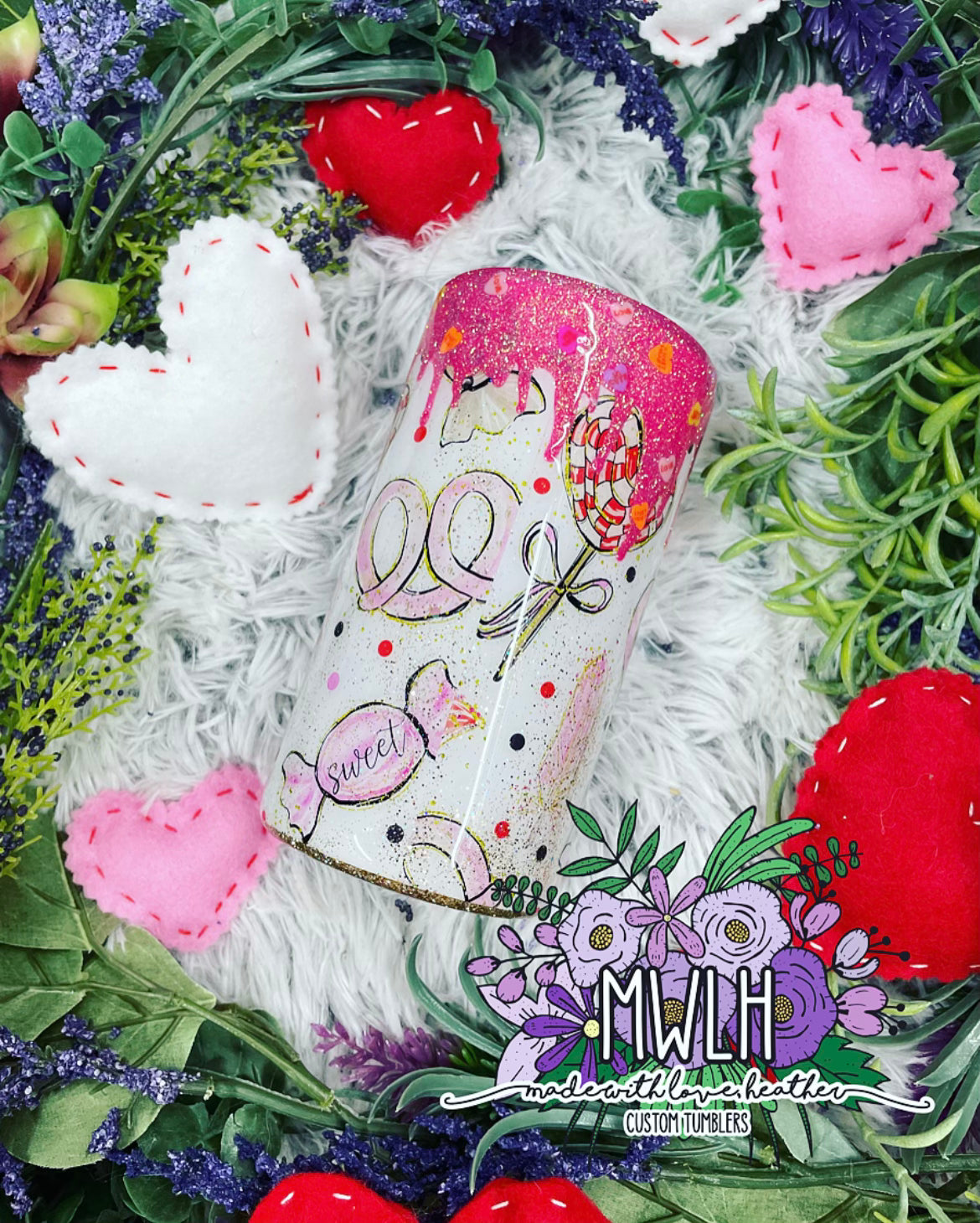 VDAY RTS - 12 oz Sweet Treats Skinny Tumbler