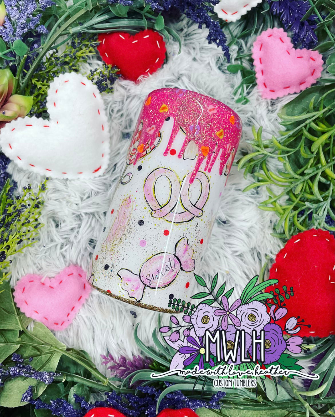 VDAY RTS - 12 oz Sweet Treats Skinny Tumbler