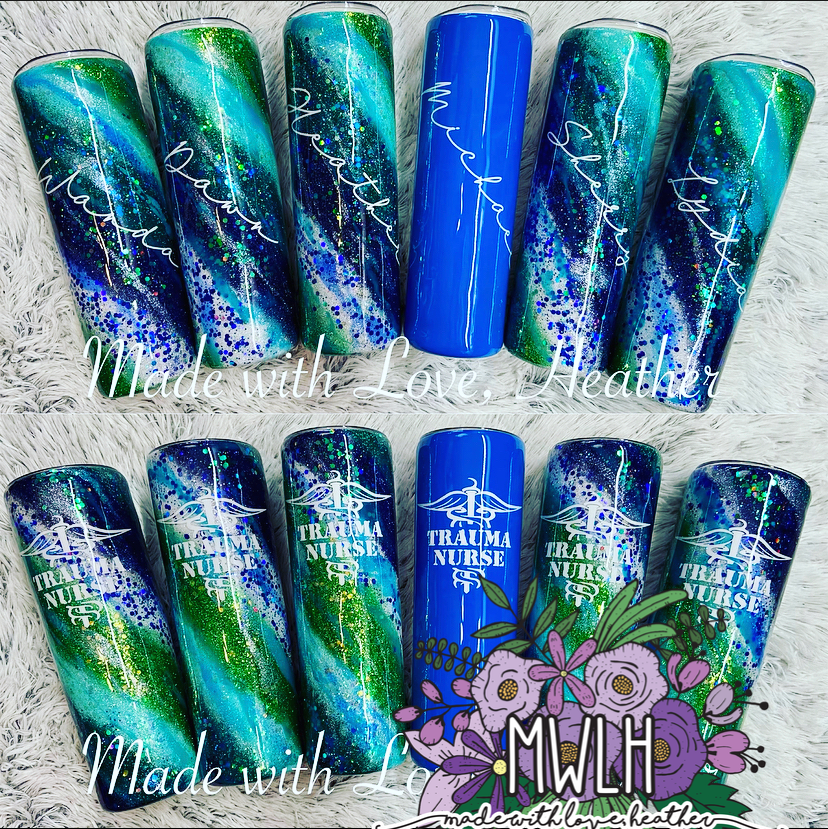 Custom - Blue/Green Milky Way Tumbler