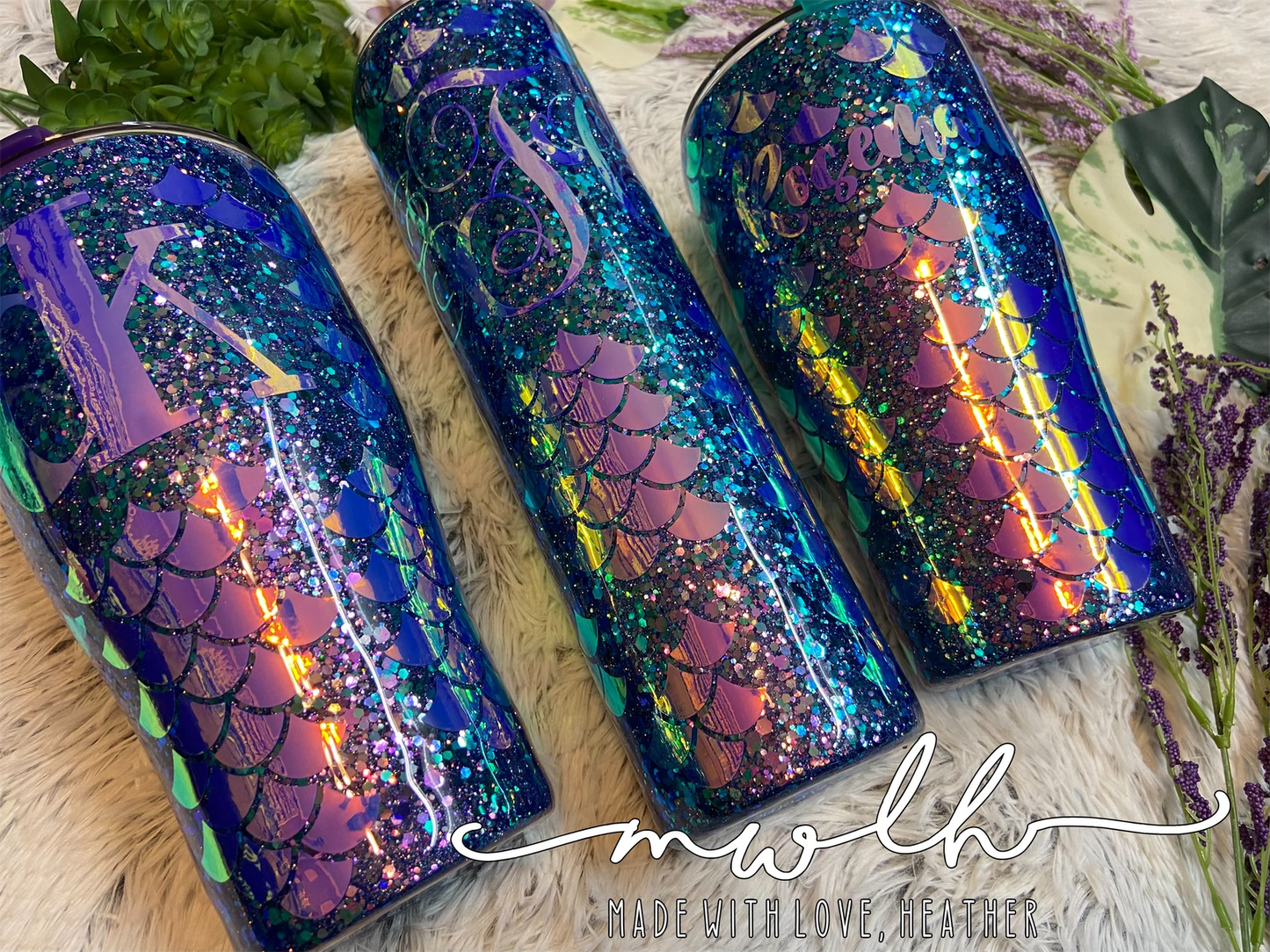 Custom - Mermaid Scales Tumbler