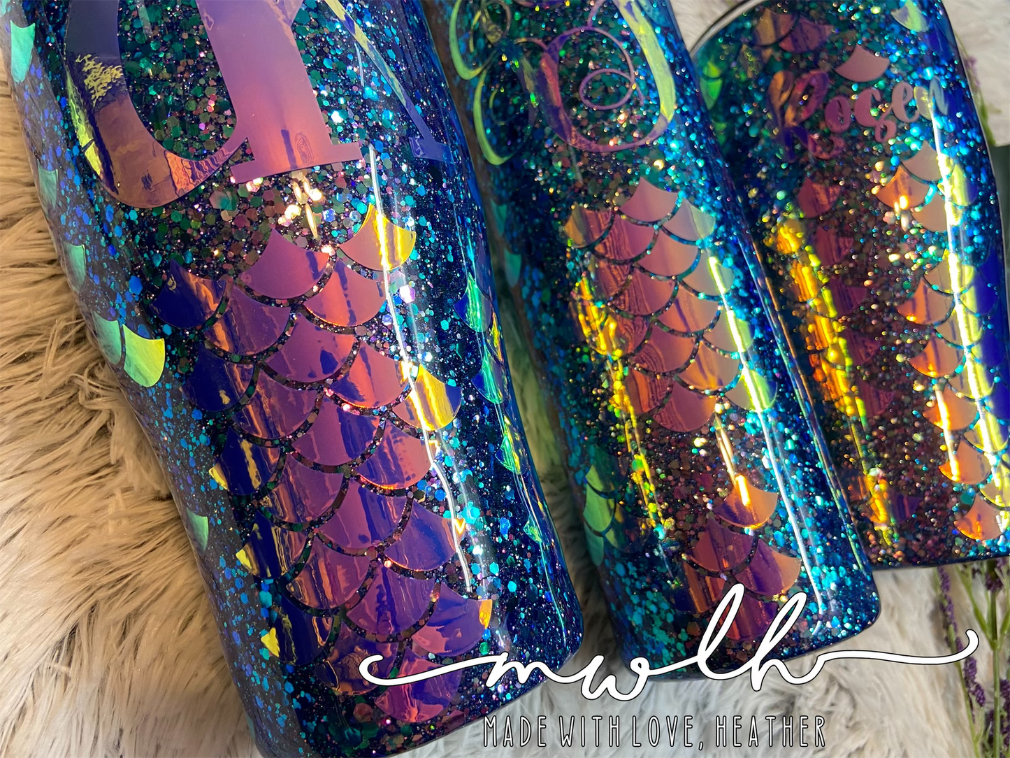 Custom - Mermaid Scales Tumbler