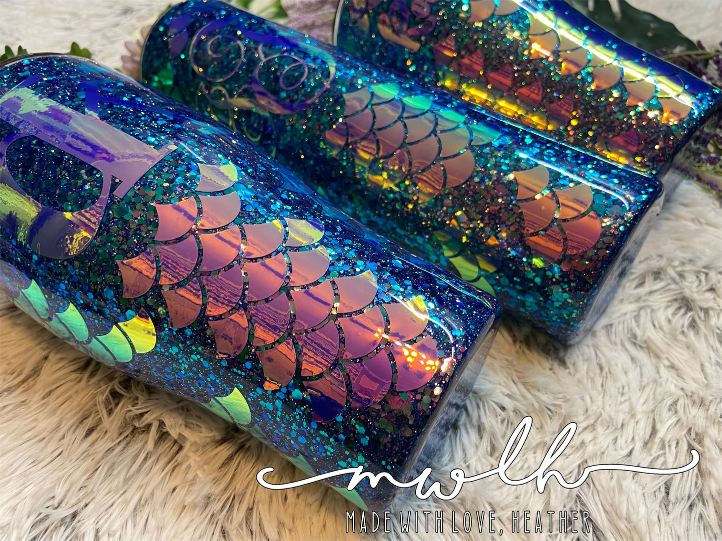 Custom - Mermaid Scales Tumbler