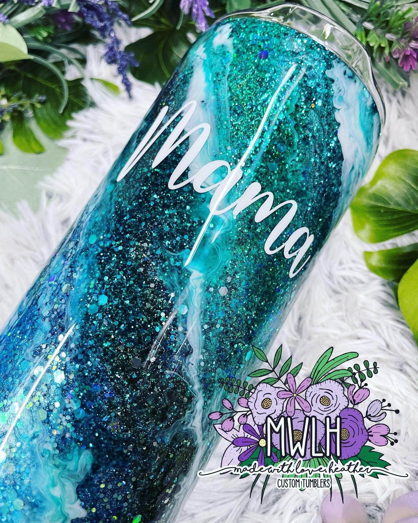 Custom - Teal/Blue Milky Way Tumbler