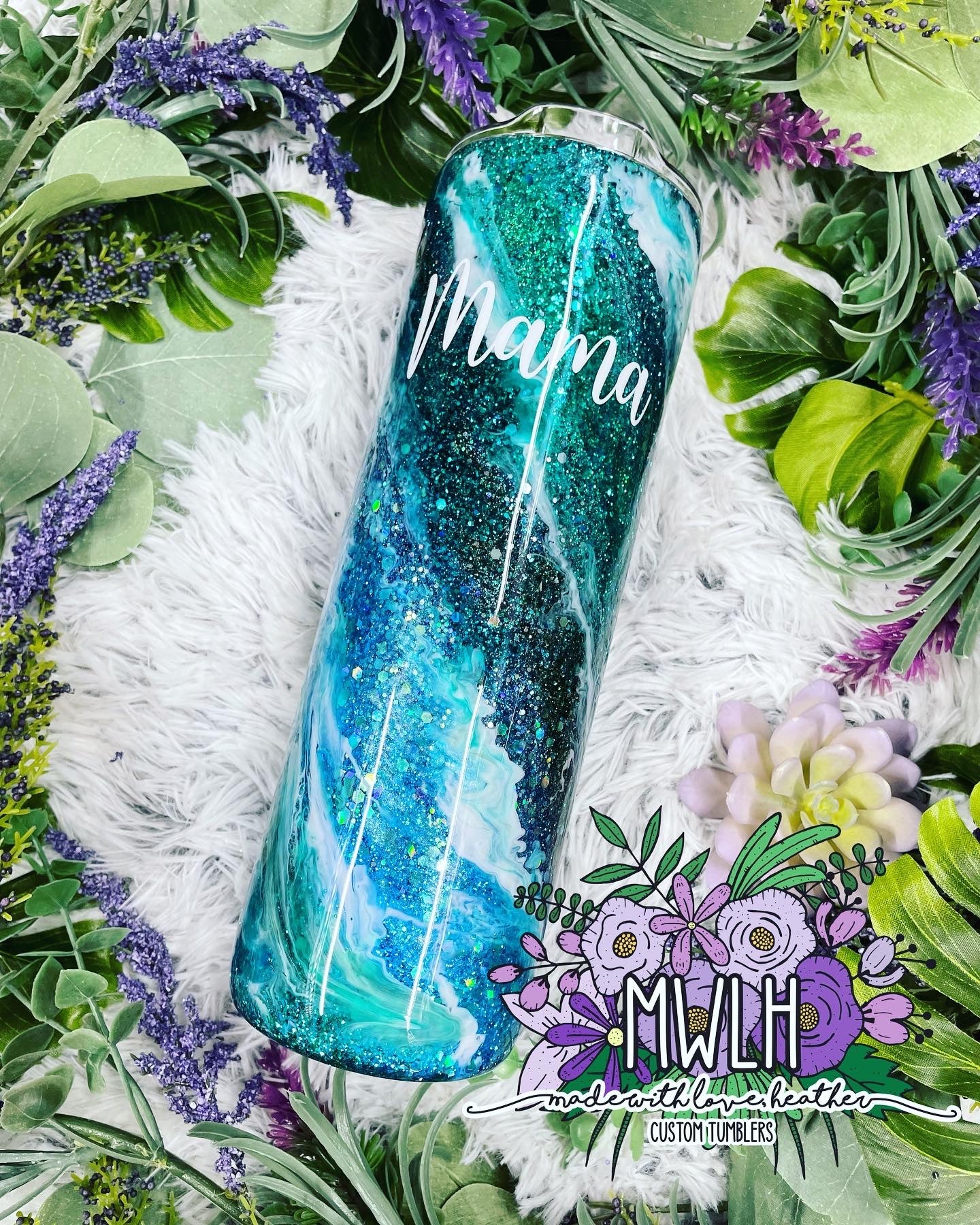 Custom - Teal/Blue Milky Way Tumbler