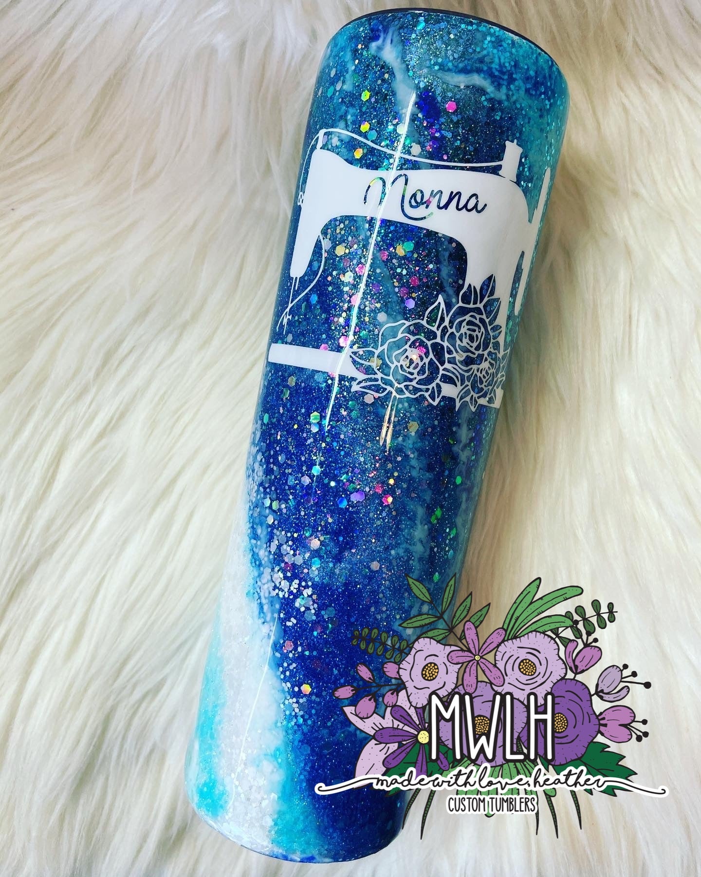 Custom - Blue & White Milky Way Tumbler