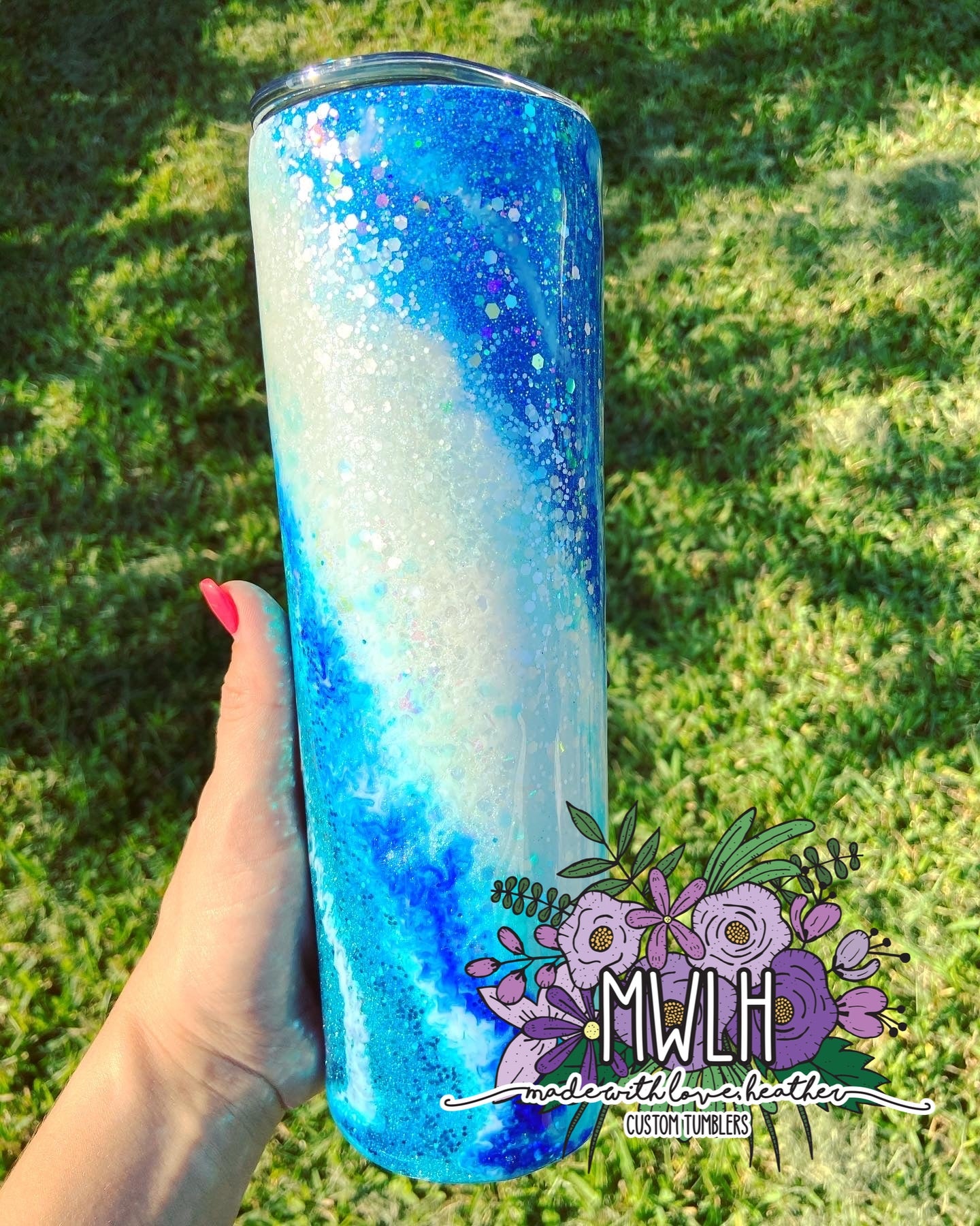 Custom - Blue & White Milky Way Tumbler