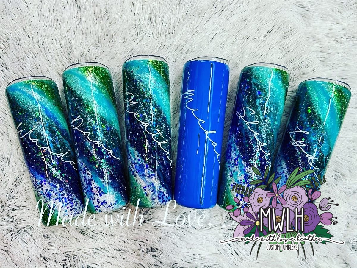 Custom - Blue/Green Milky Way Tumbler