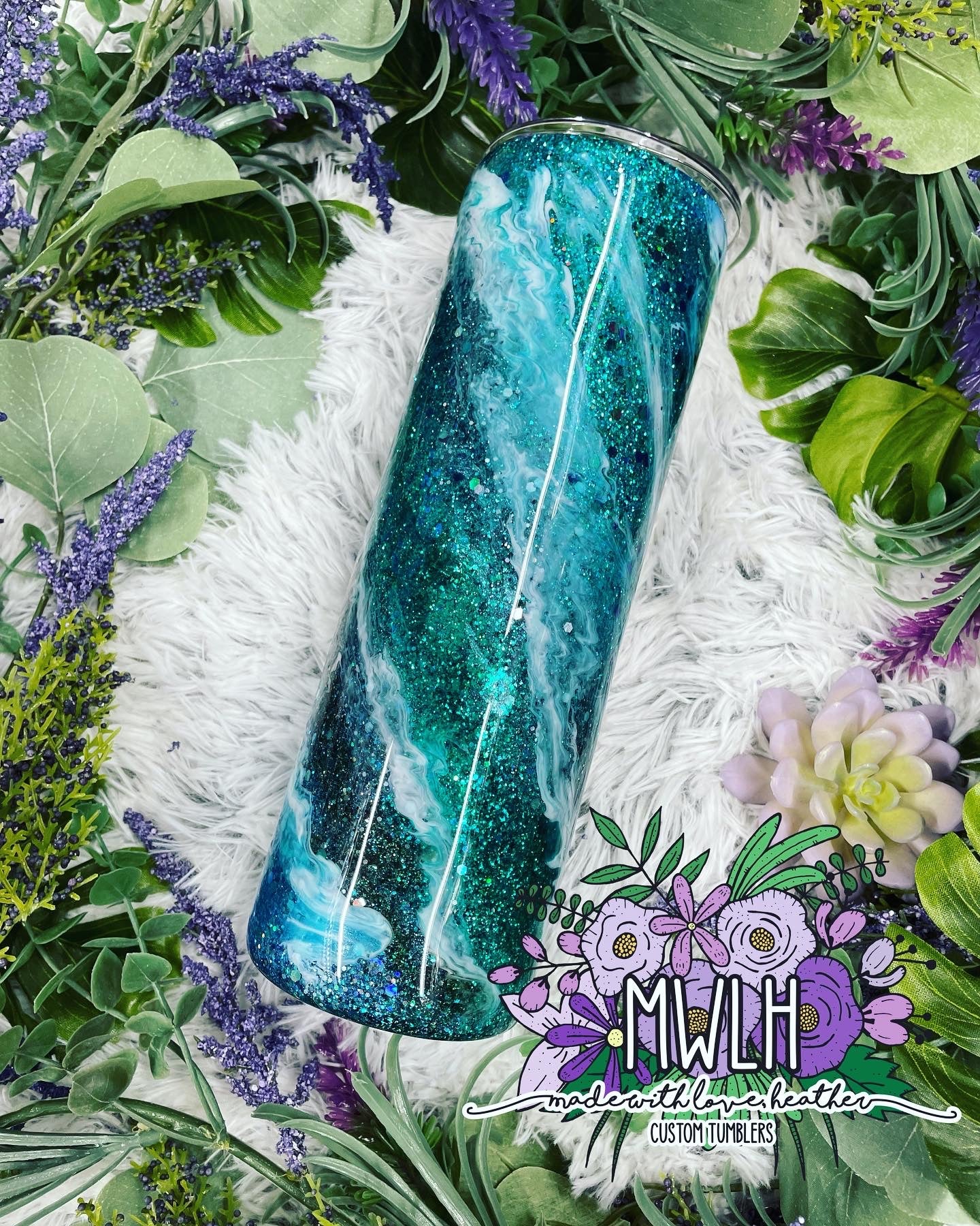 Custom - Teal/Blue Milky Way Tumbler