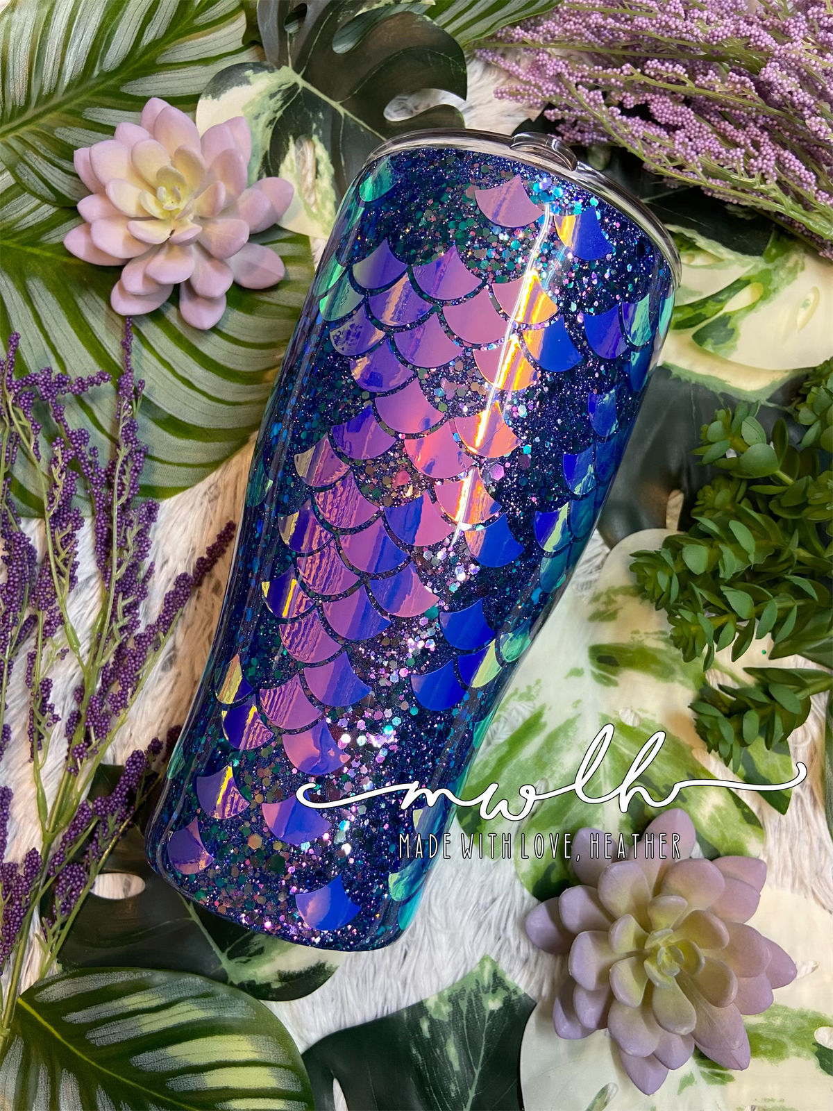 Custom - Mermaid Scales Tumbler