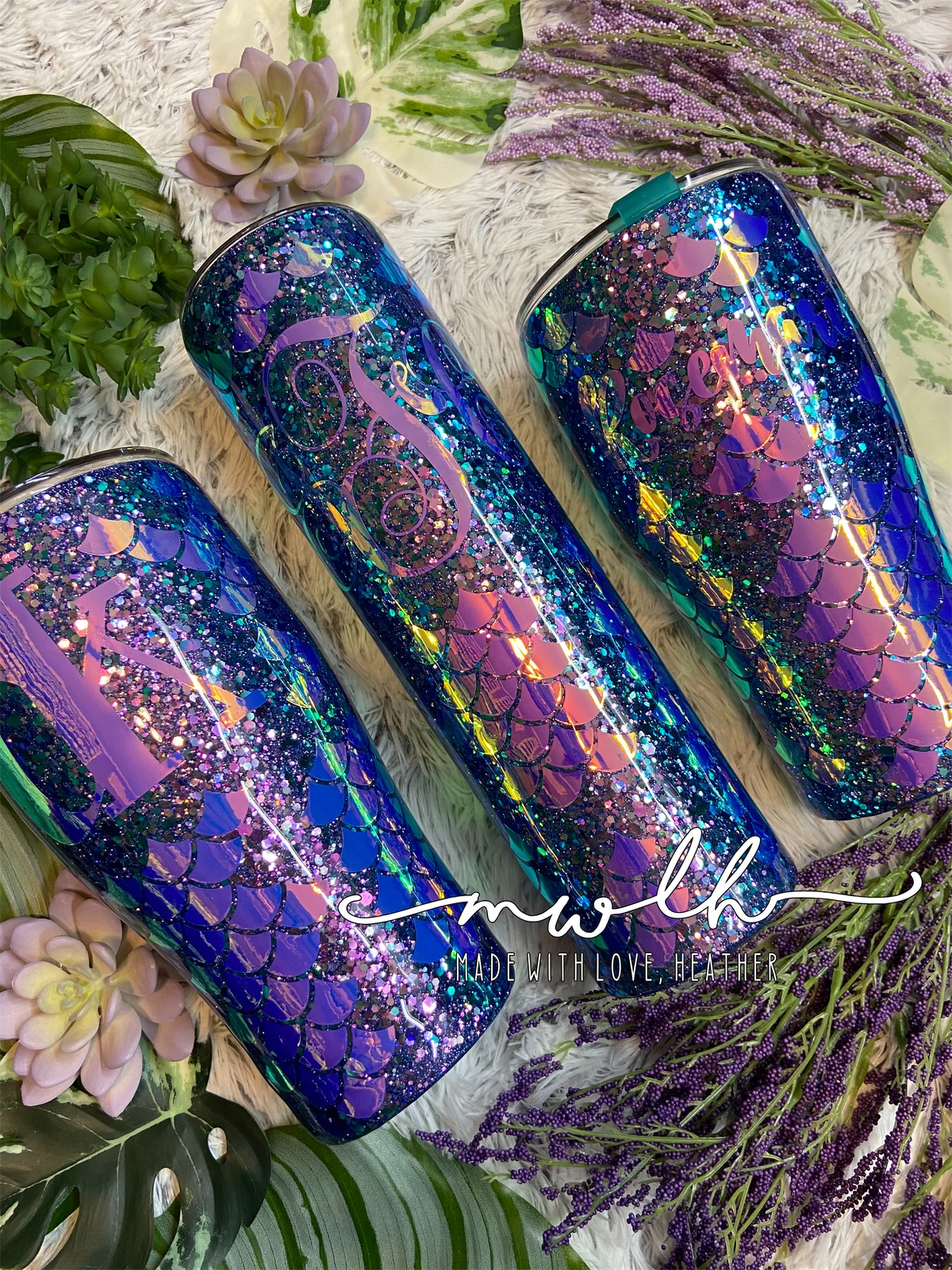 Custom - Mermaid Scales Tumbler