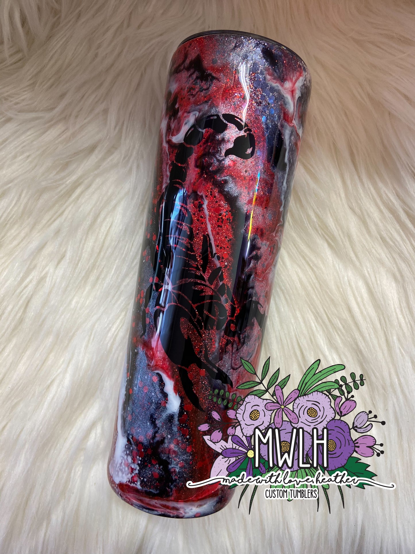 Custom - Red/Black Milky Way Tumbler