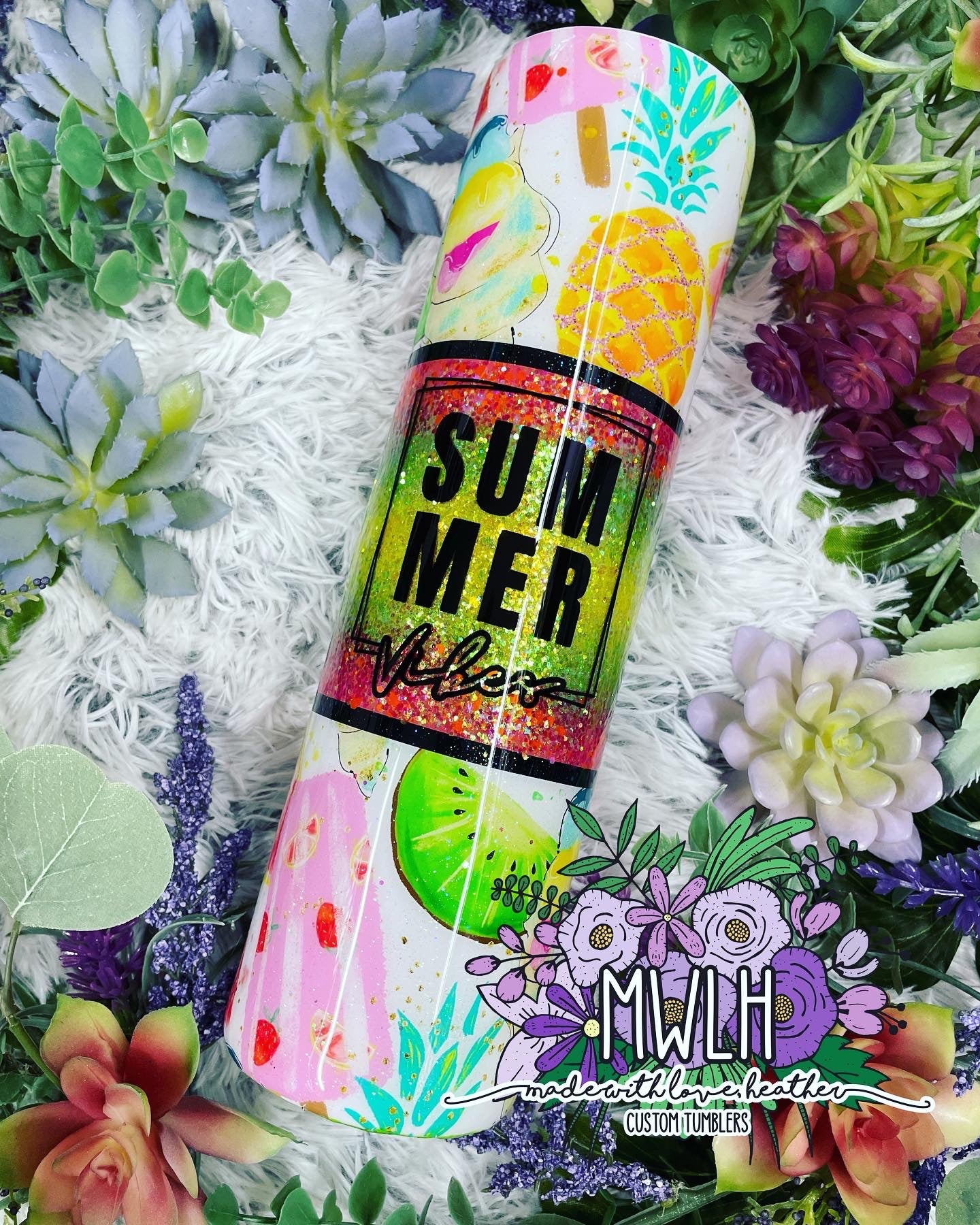 RTS - 32 oz Summer Vibes Skinny Tumbler