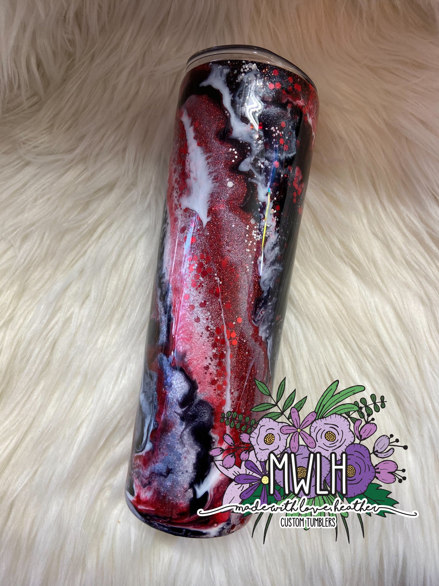 Custom - Red/Black Milky Way Tumbler