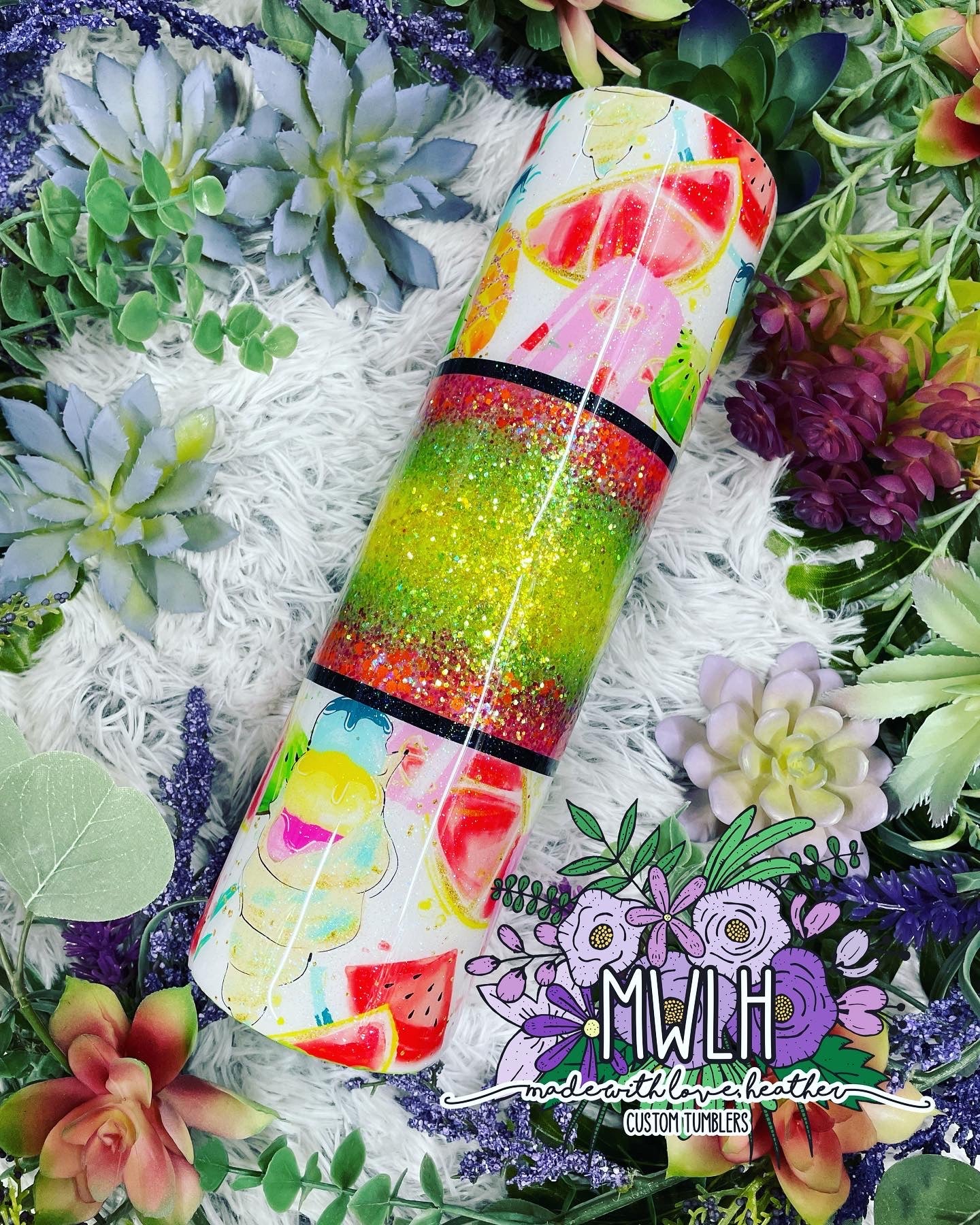 RTS - 32 oz Summer Vibes Skinny Tumbler