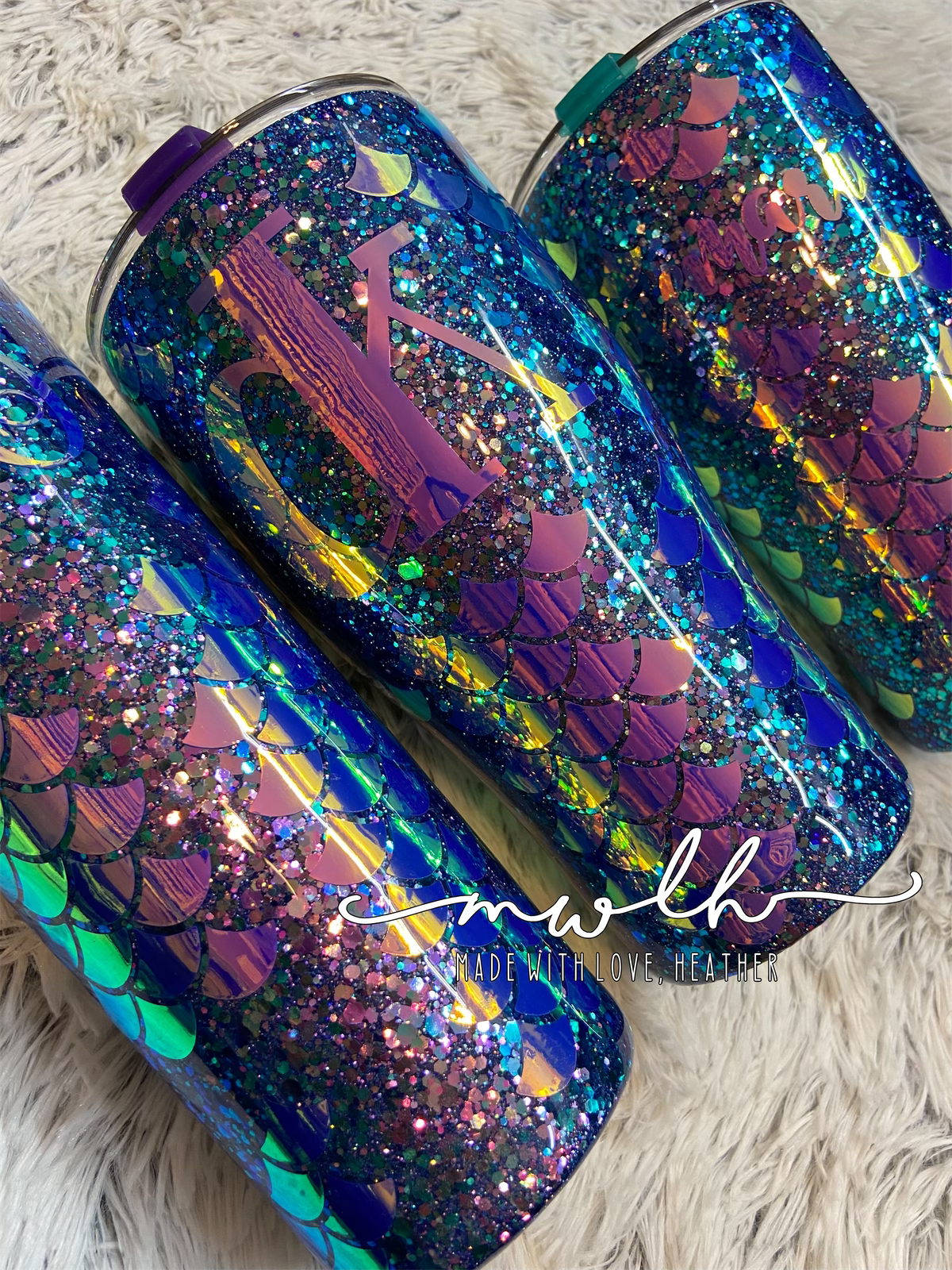 Custom - Mermaid Scales Tumbler