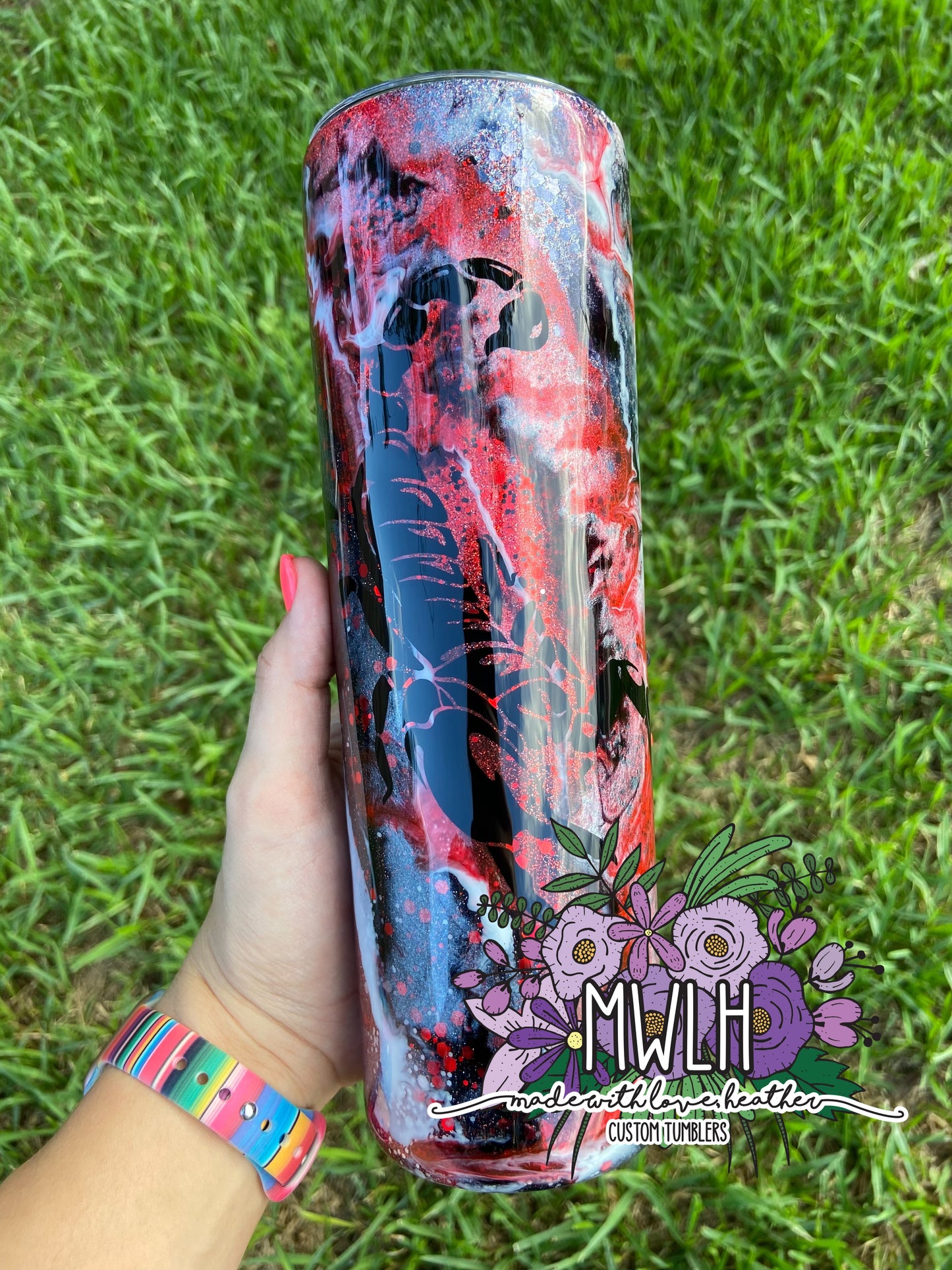 Custom - Red/Black Milky Way Tumbler