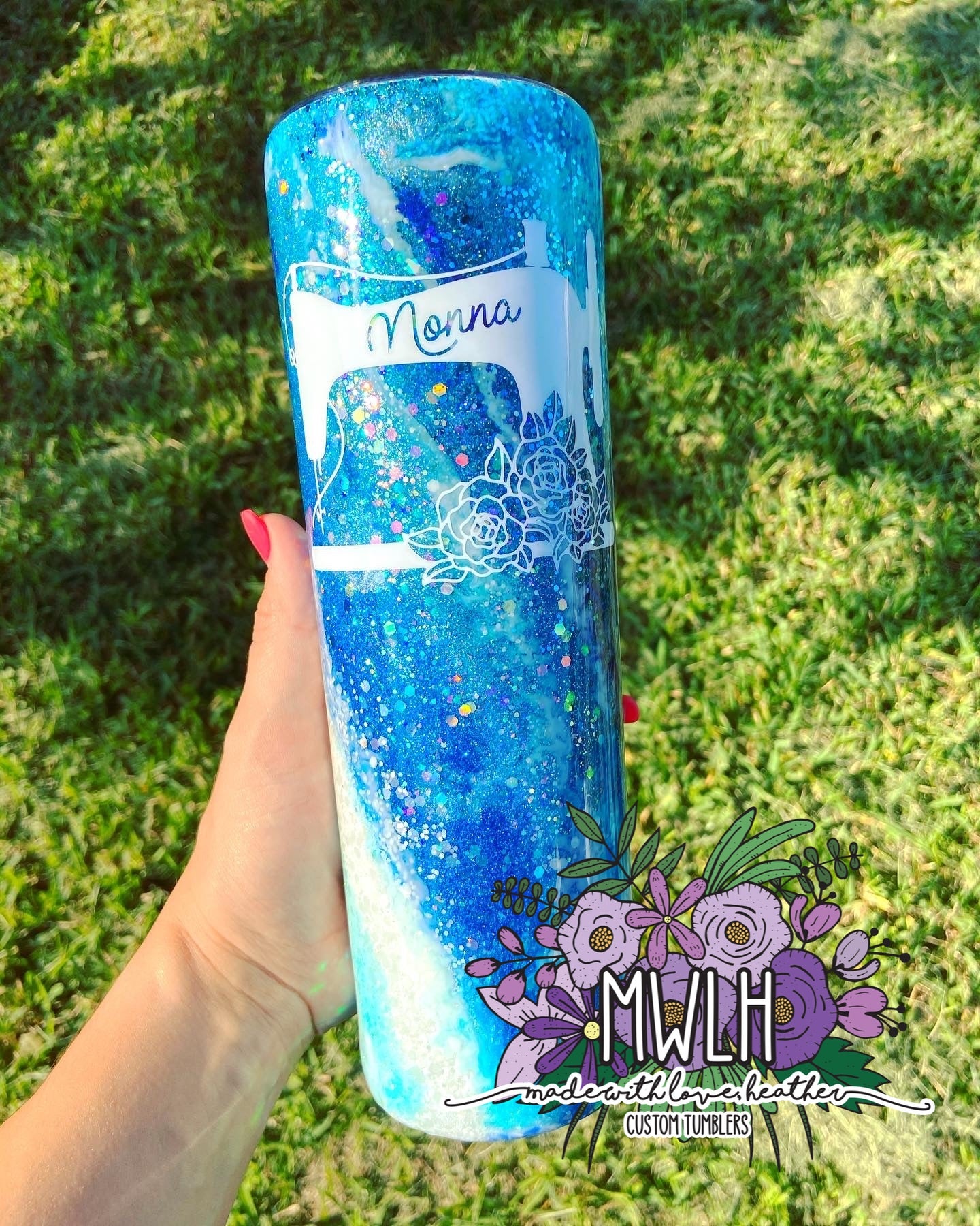 Custom - Blue & White Milky Way Tumbler